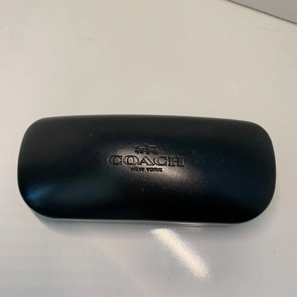 Coach New York Embossed Eyeglasses/Sunglasses Case Only Black - Picture 1 of 6